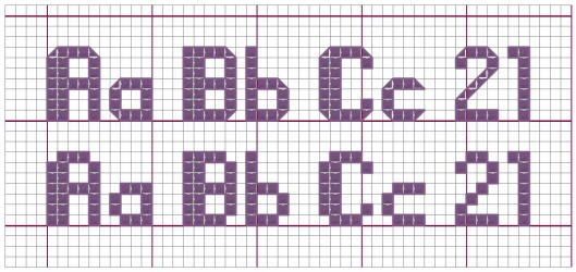 alphabet cross stitch graph