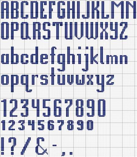 alphabet 12 cross stitch design and chart